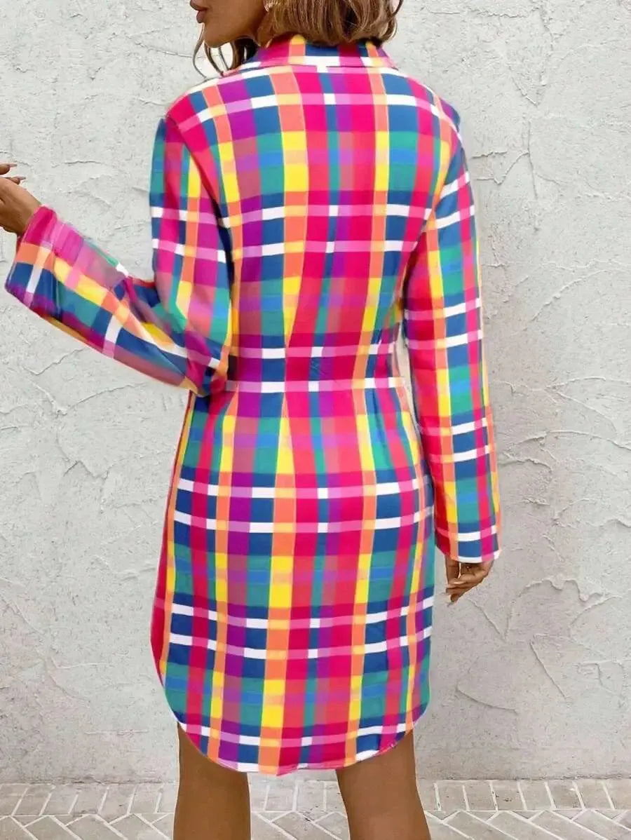 Nisha | Chic Check Mini Dress