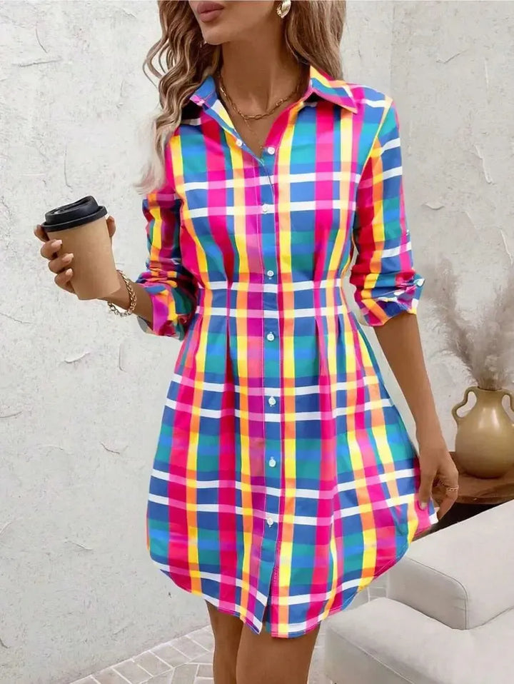 Nisha | Chic Check Mini Dress