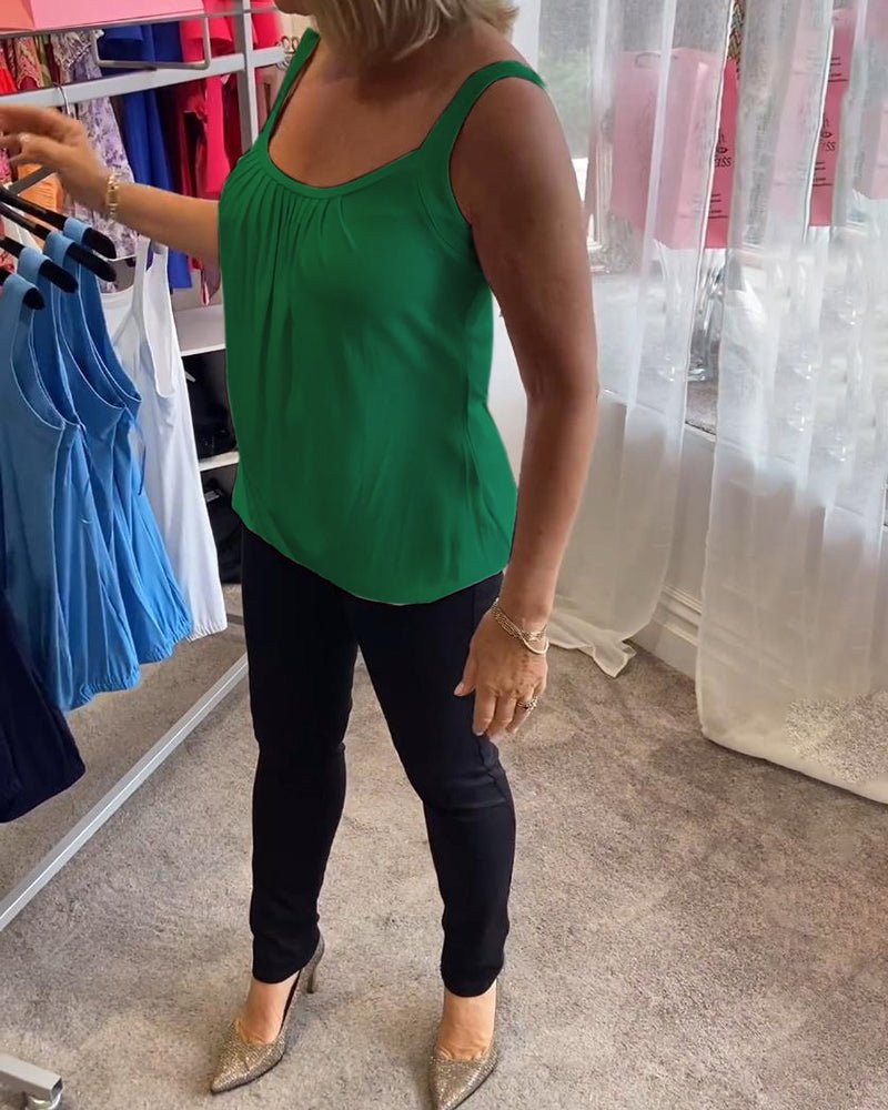 Vangie | Graceful Pleated Top