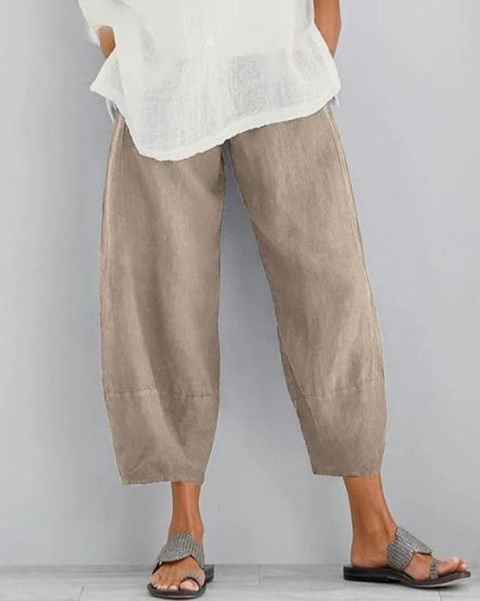 Sophie - Linnen Breeze Cropped Trousers
