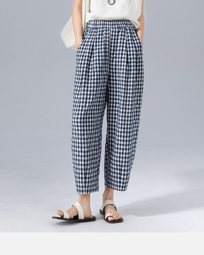 Clara - Gingham Trousers