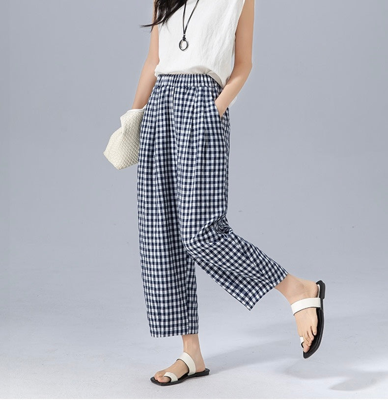 Clara - Gingham Trousers