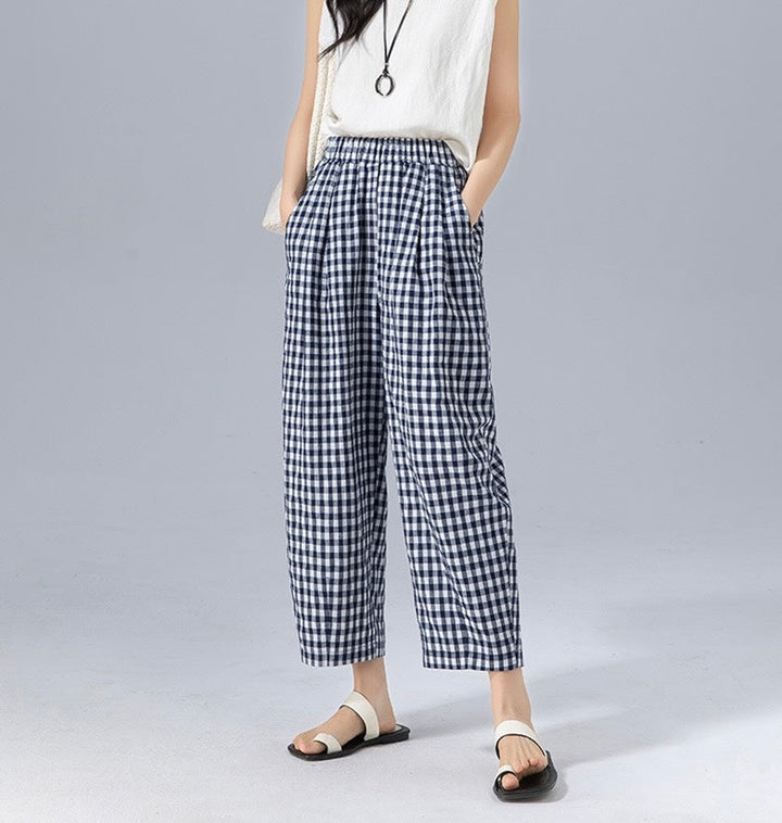 Clara - Gingham Trousers