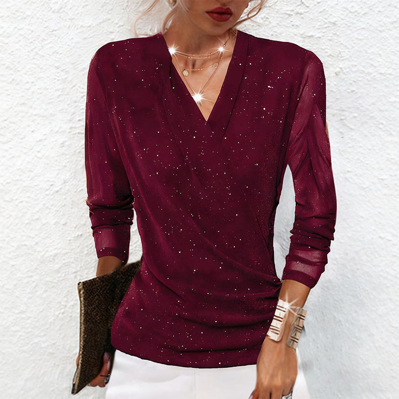 Jolie | Sparkling Velvet Mesh Top