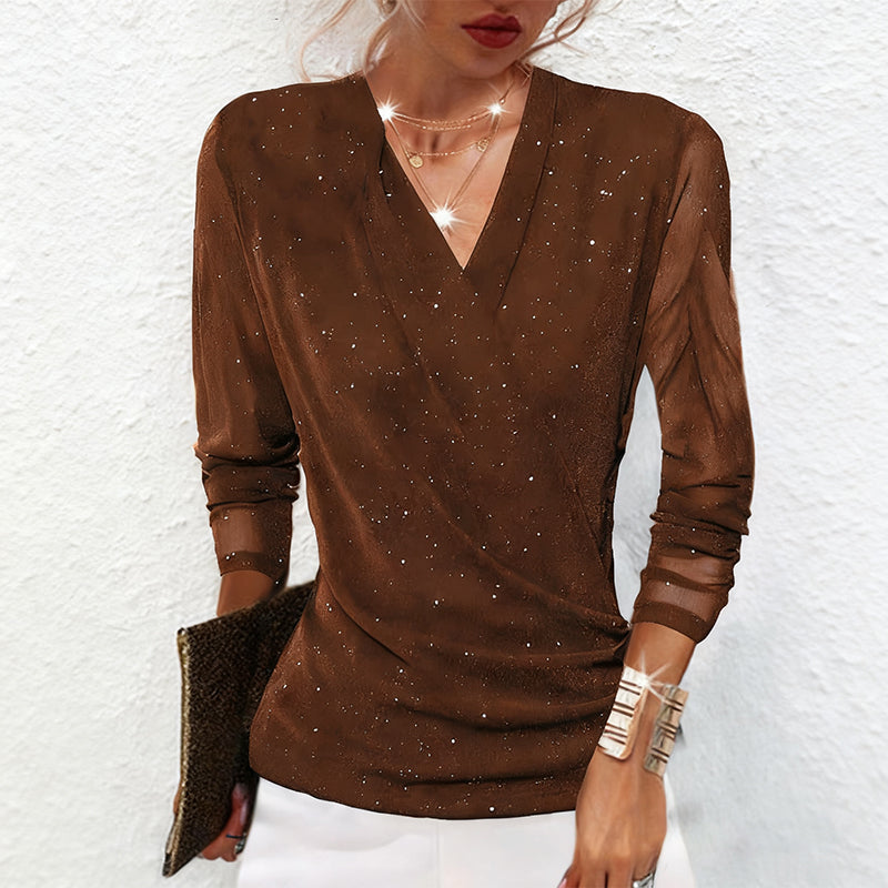 Jolie | Sparkling Velvet Mesh Top